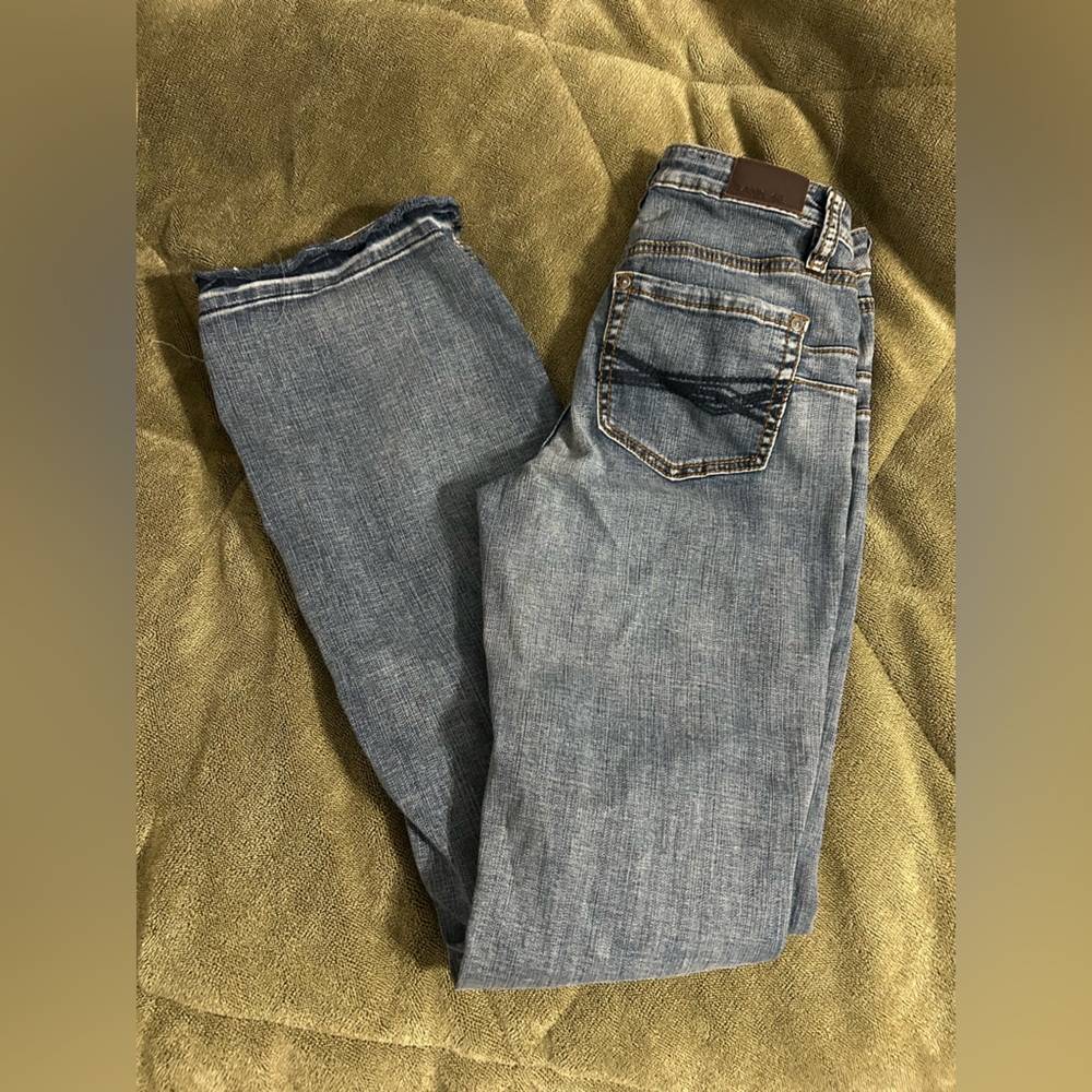 Rank 45 western raw hem boot cut jeans